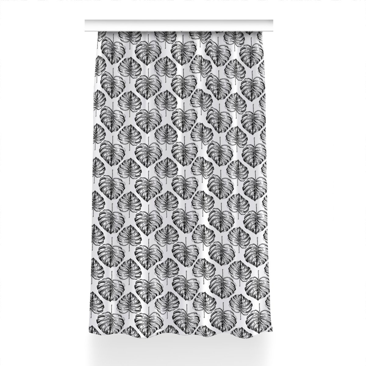 Zasłona z grafiką kolory Monstera wzór 150x230 cm, Fabricsy