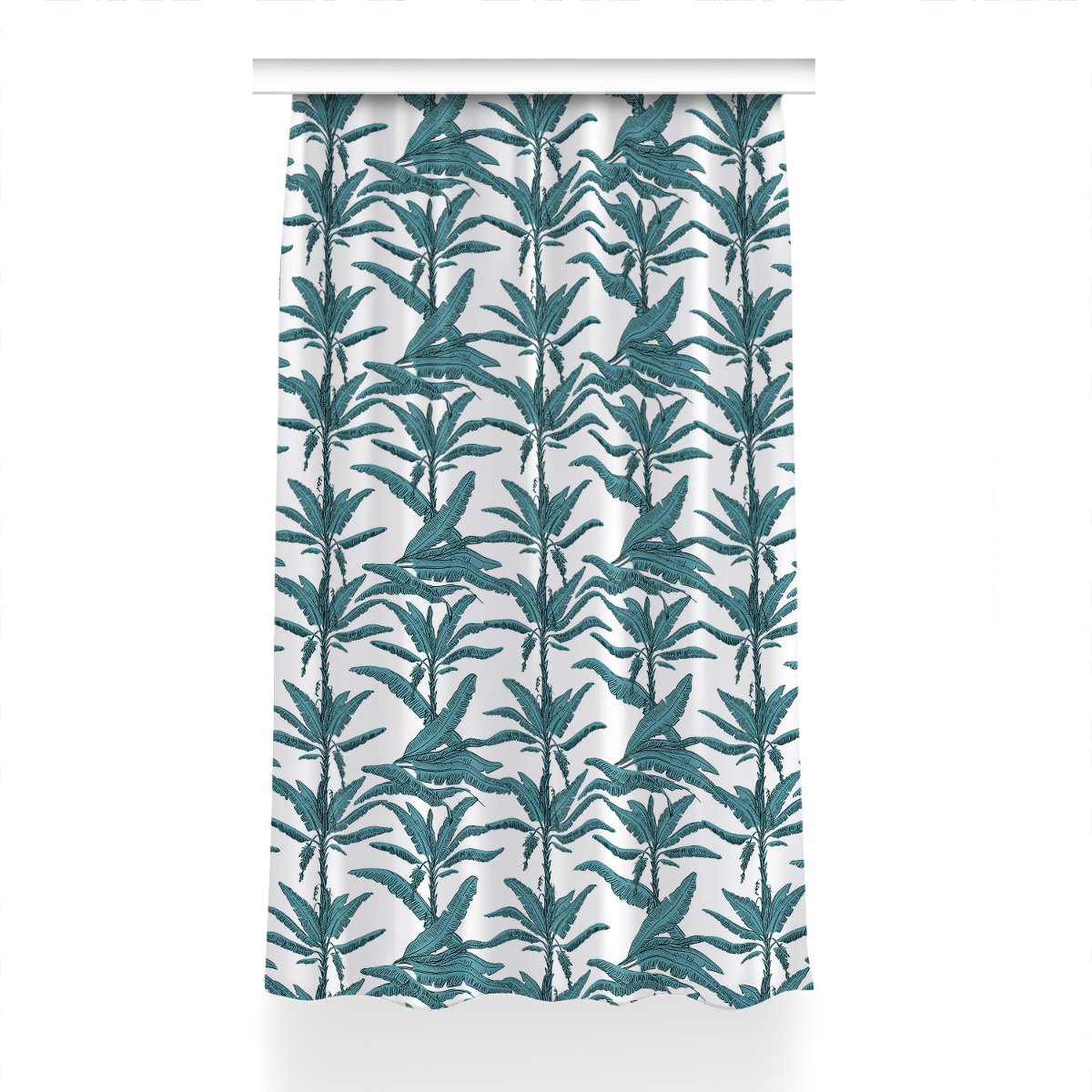 Zasłona z grafiką gotowa Gałęzie palmowe 150x230, Fabricsy