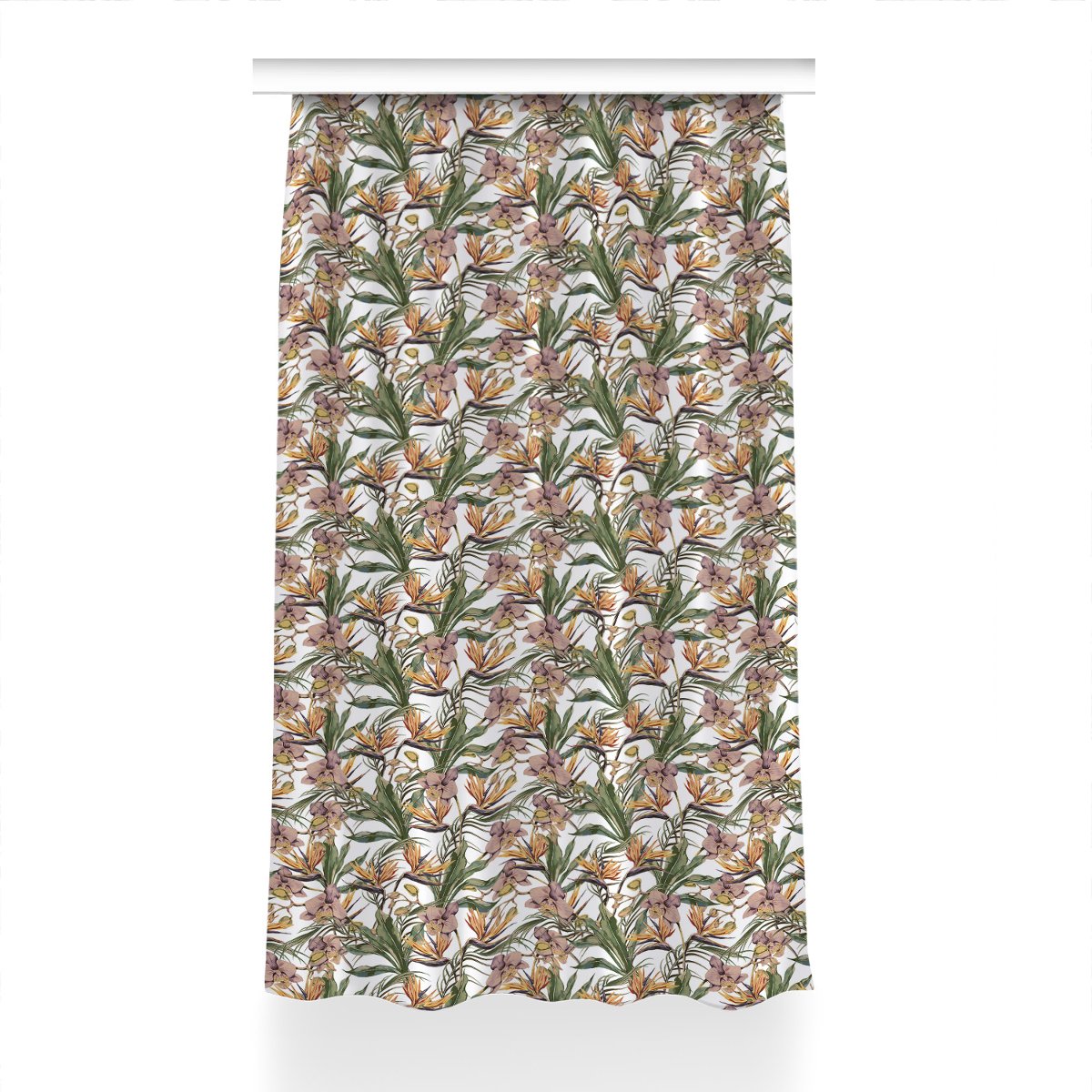 Zasłona gotowa Botaniczne liście dekor 150x230 cm, Fabricsy
