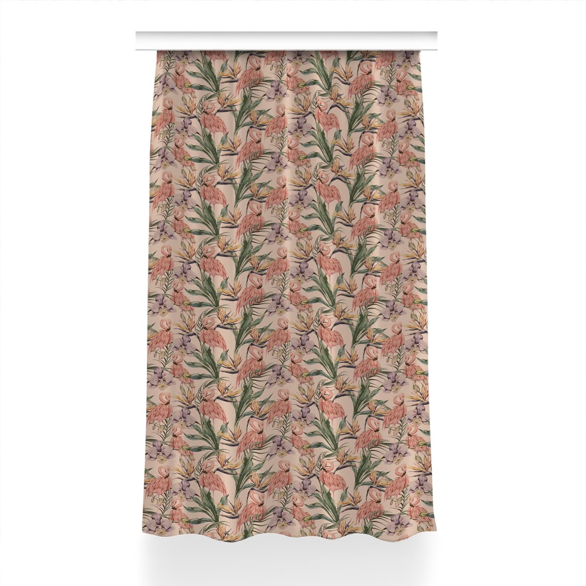 Zasłona przelotki do pokoju Flamingi wzór 150x230, Fabricsy