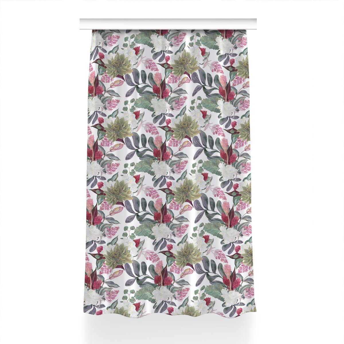 Zasłona gotowa Kolorowe kwiaty do salonu 150x230, Fabricsy