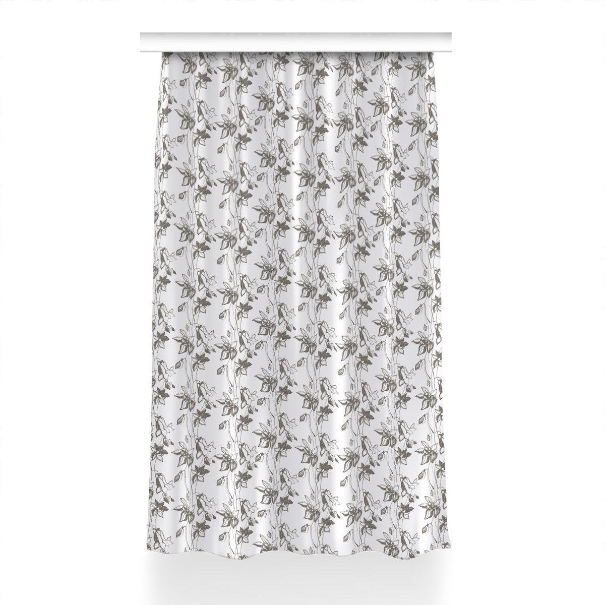 Zasłona z nadrukiem gotowa Rysunek kwiatów 150x230, Fabricsy