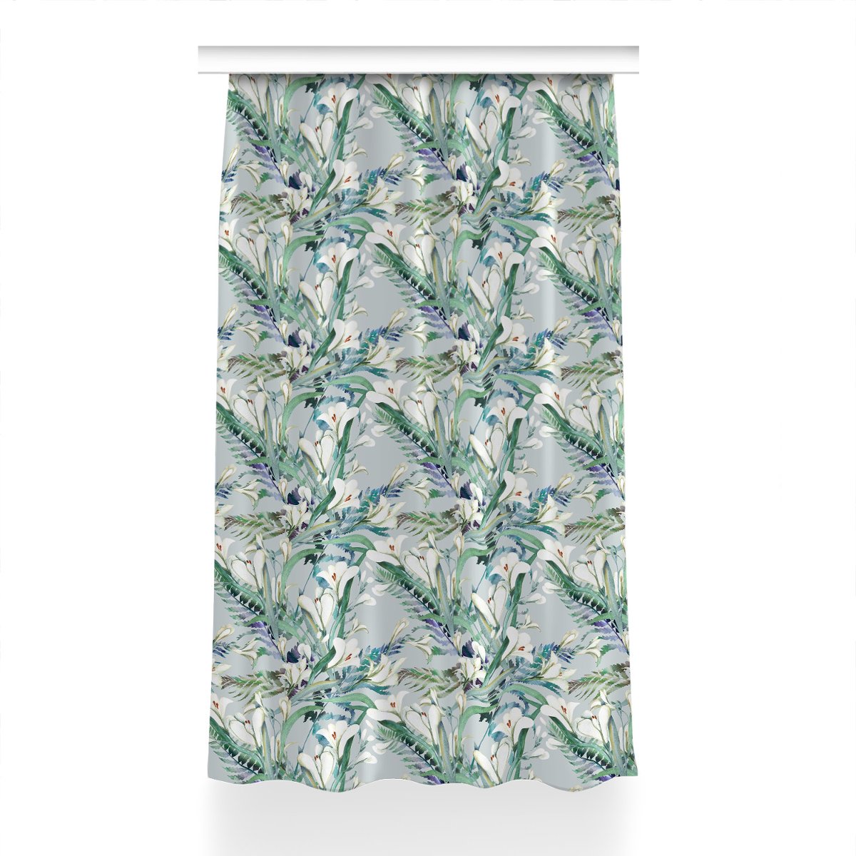 Zasłona przelotki do pokoju Krokusy wzór 150x230, Fabricsy