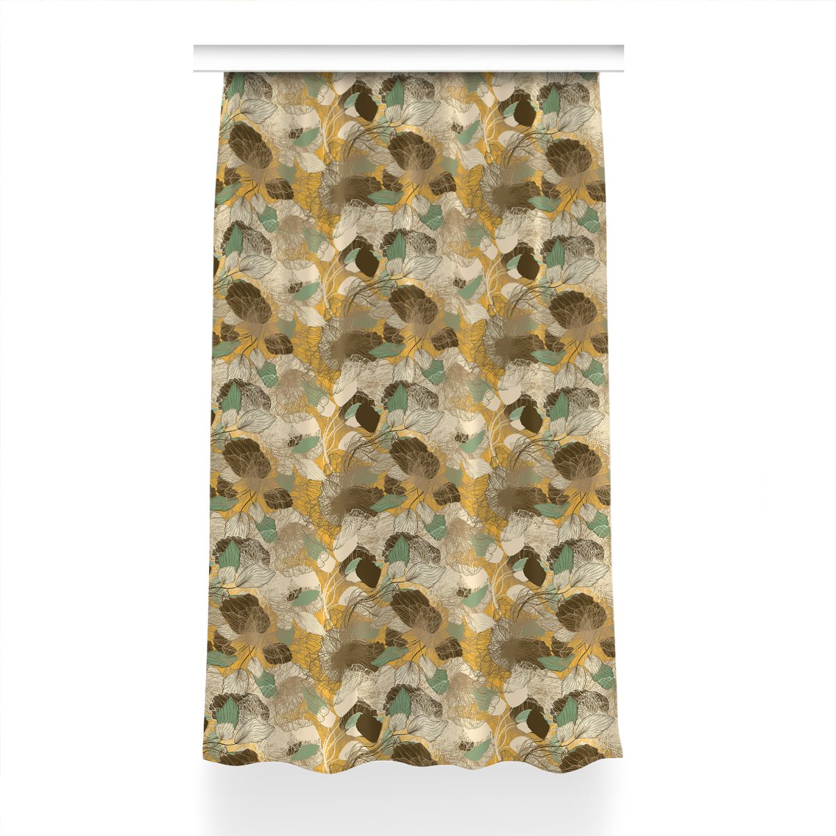 Zasłona gotowa wzór Retro sztuka do salonu 150x230, Fabricsy