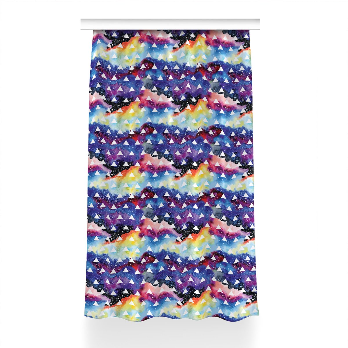 Zasłona przelotki Kosmiczne trójkąty dekor 150x230, Fabricsy
