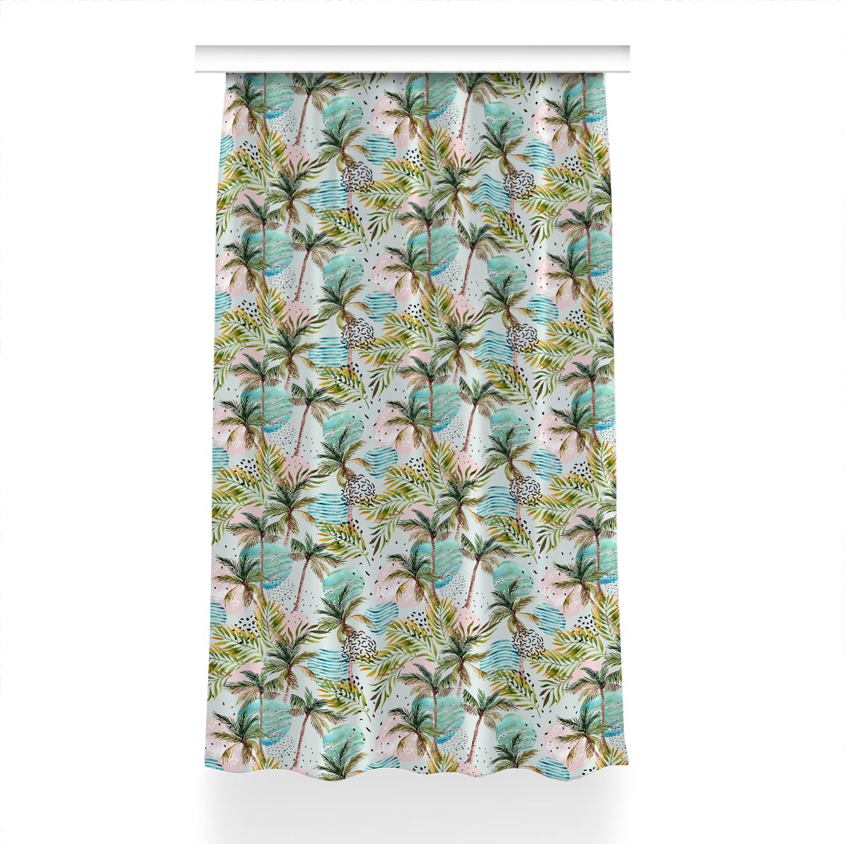 Zasłona z nadrukiem gotowa Hawaje palmy 150x230 cm, Fabricsy