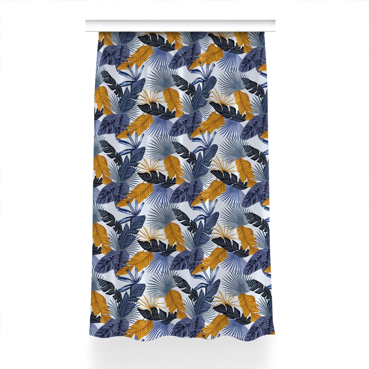 Zasłona do salonu Liście palmowe do pokoju 150x230, Fabricsy