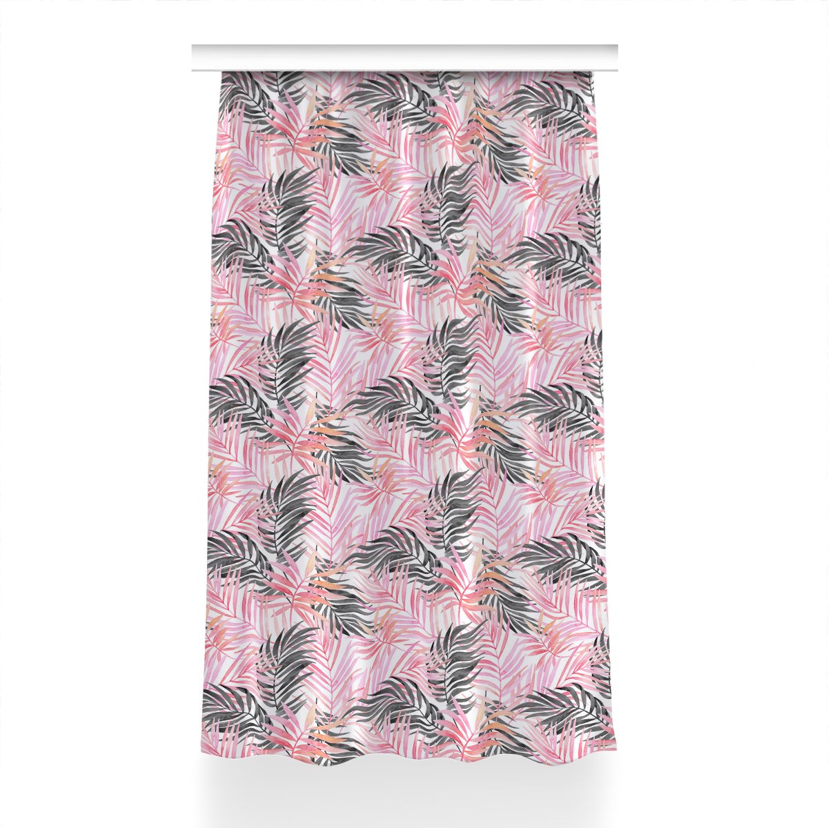 Zasłona z grafiką gotowa Liście palmowe 150x230 cm, Fabricsy