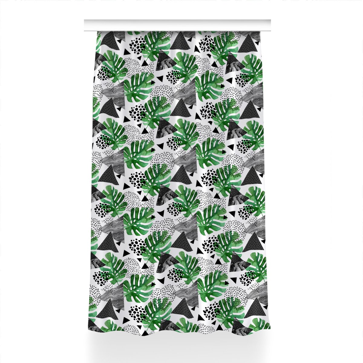 Zasłona przelotki Abstrakcja dżungla wzór 150x230, Fabricsy