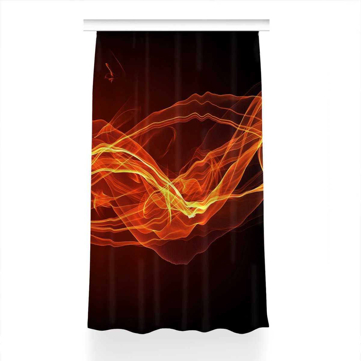 Zasłona z grafiką kolory 150x230 Czerwony płomień, Fabricsy