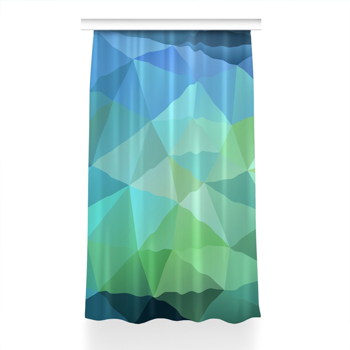 Zasłona na taśmę wzór 150x230 Abstrakcja niebieska, Fabricsy