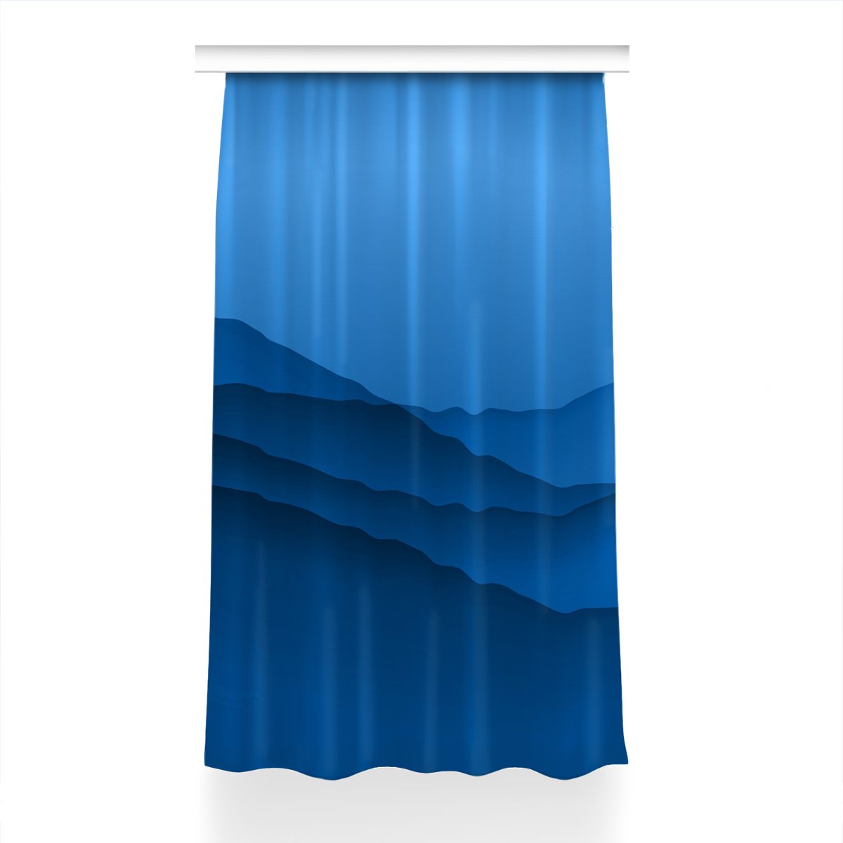 Zasłona gotowa dekor 150x230 Przejście niebieskie, Fabricsy