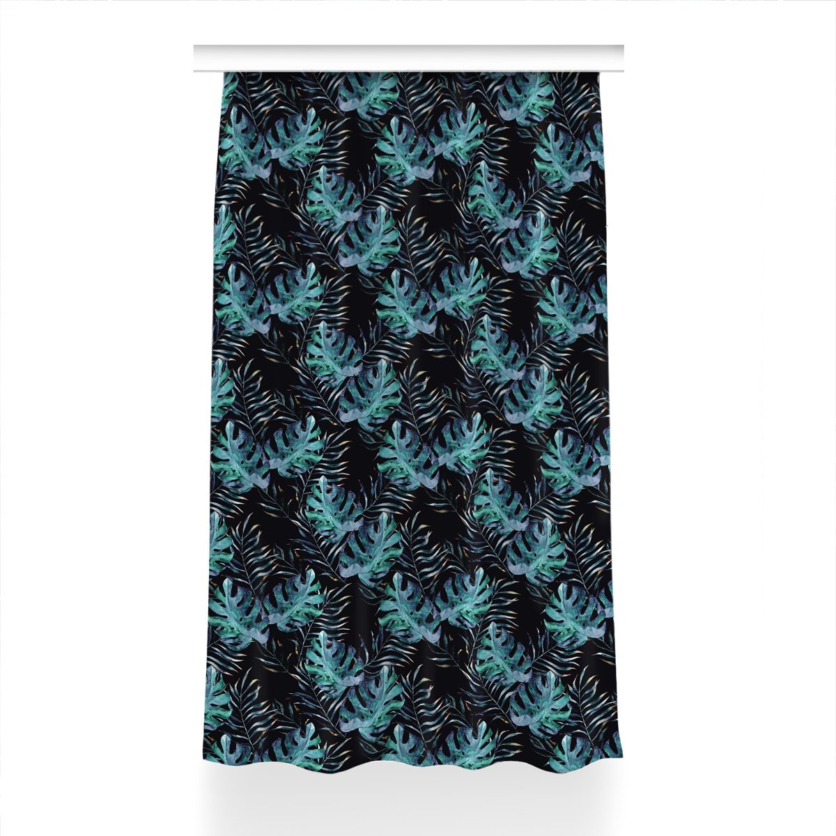 Zasłona na taśmę do pokoju 150x230 Ciemne Liście, Fabricsy