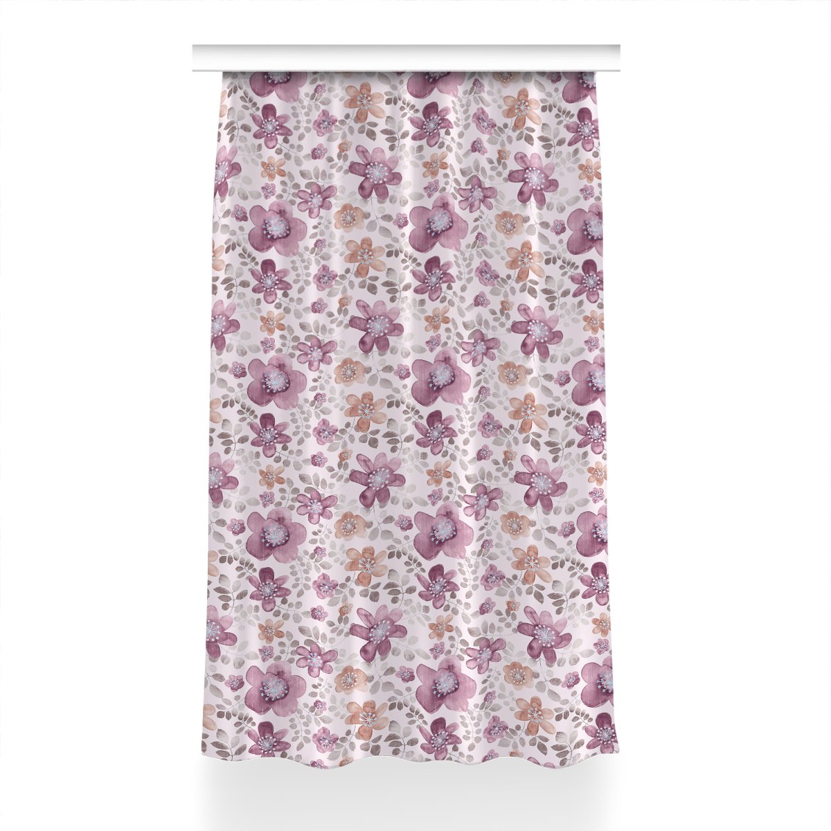 Zasłona na taśmę do sypialni 150x230 Różowe kwiaty, Fabricsy