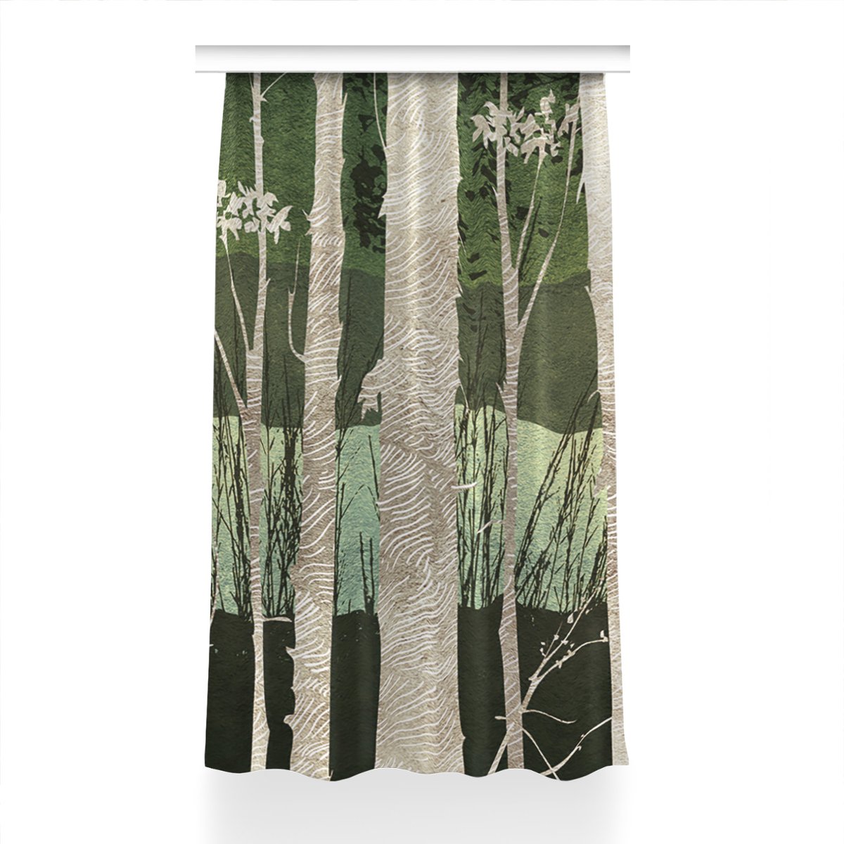 Zasłona klasyczna z grafiką wzór 150x230 cm Drzewa, Fabricsy