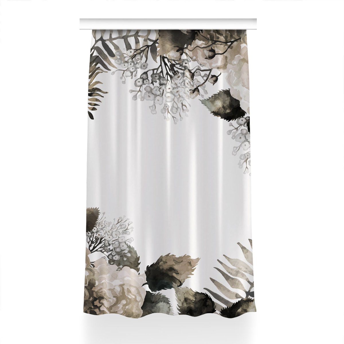 Zasłona z grafiką gotowa 150x230 Kwiaty Hortensji, Fabricsy