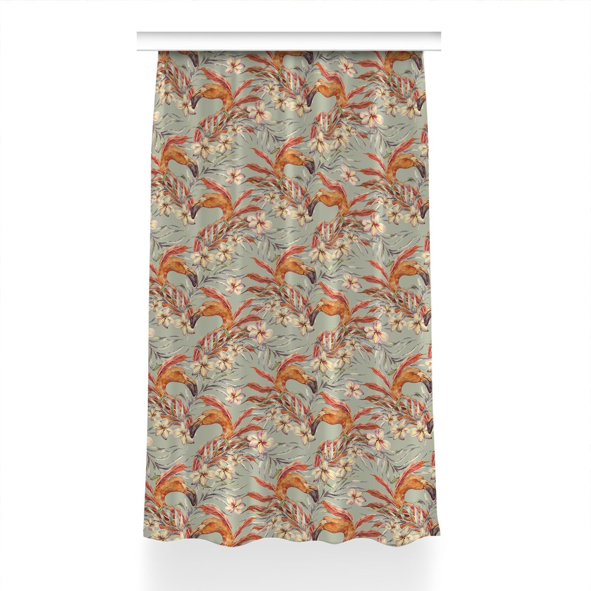 Zasłona klasyczna z grafiką 150x230 Obraz Flamingi, Fabricsy