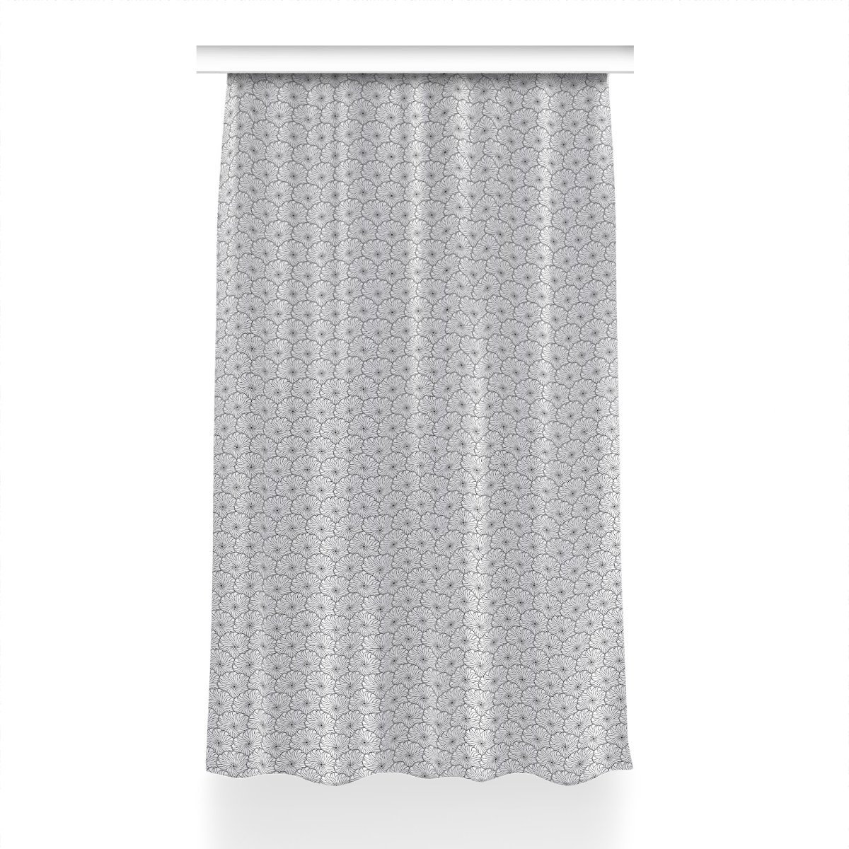 Zasłona na taśmę do salonu 150x230 Rysowane kwiat, Fabricsy