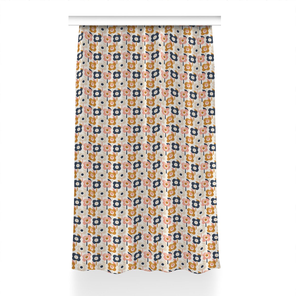 Zasłona z nadrukiem gotowa dekor 150x230 cm Kwiaty, Fabricsy