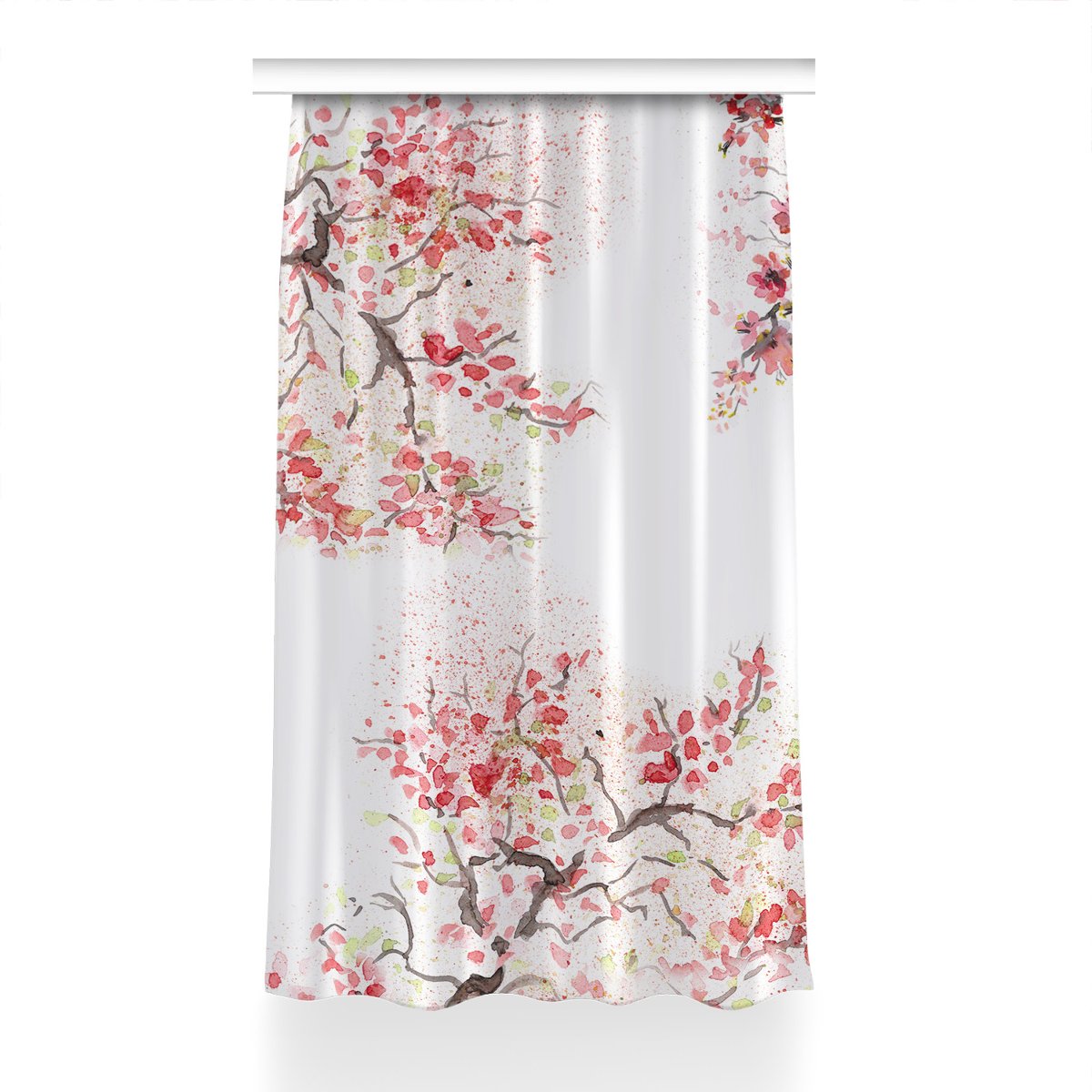 Zasłona z nadrukiem gotowa 150x230 Kwitnąca wiśnia, Fabricsy