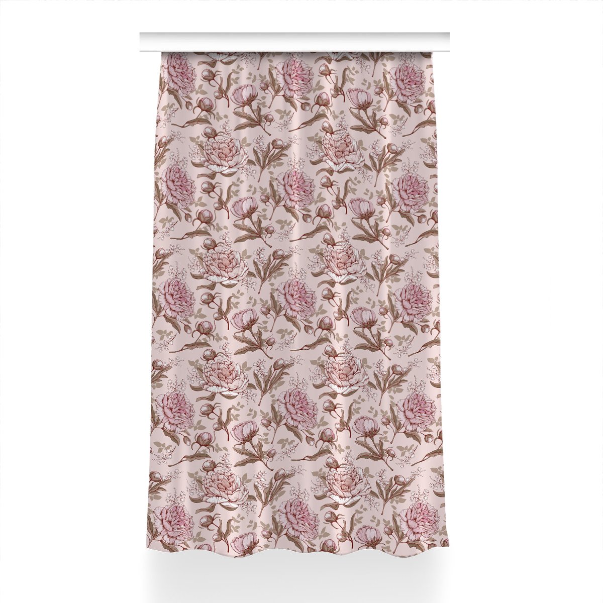 Zasłona gotowa do sypialni 150x230 Różowe piwonie, Fabricsy