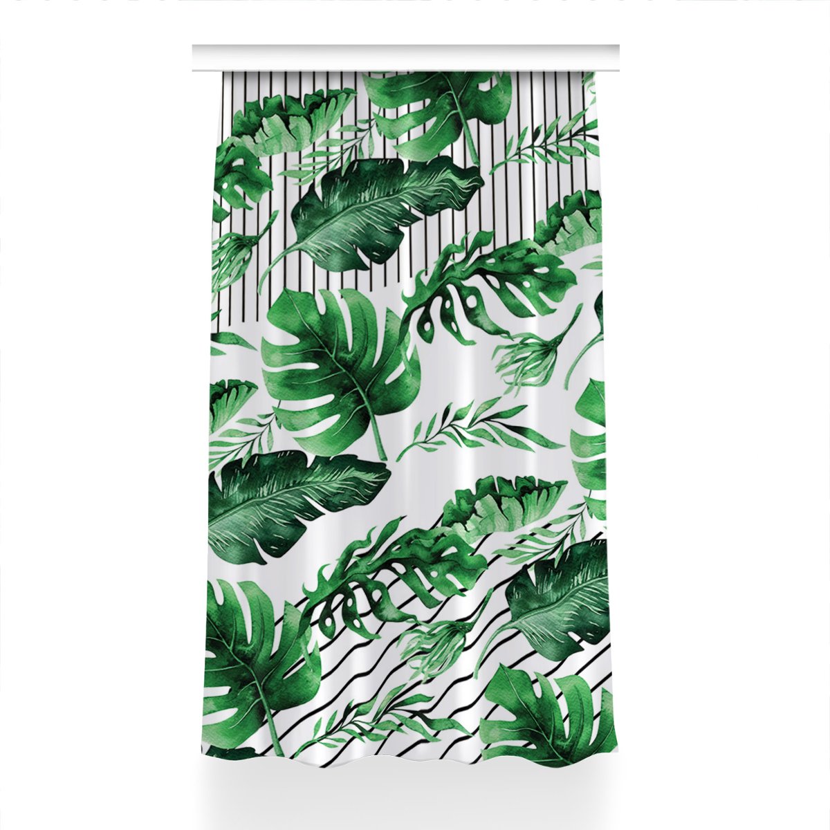 Zasłona gotowa do pokoju 150x230 Kropki i liście, Fabricsy