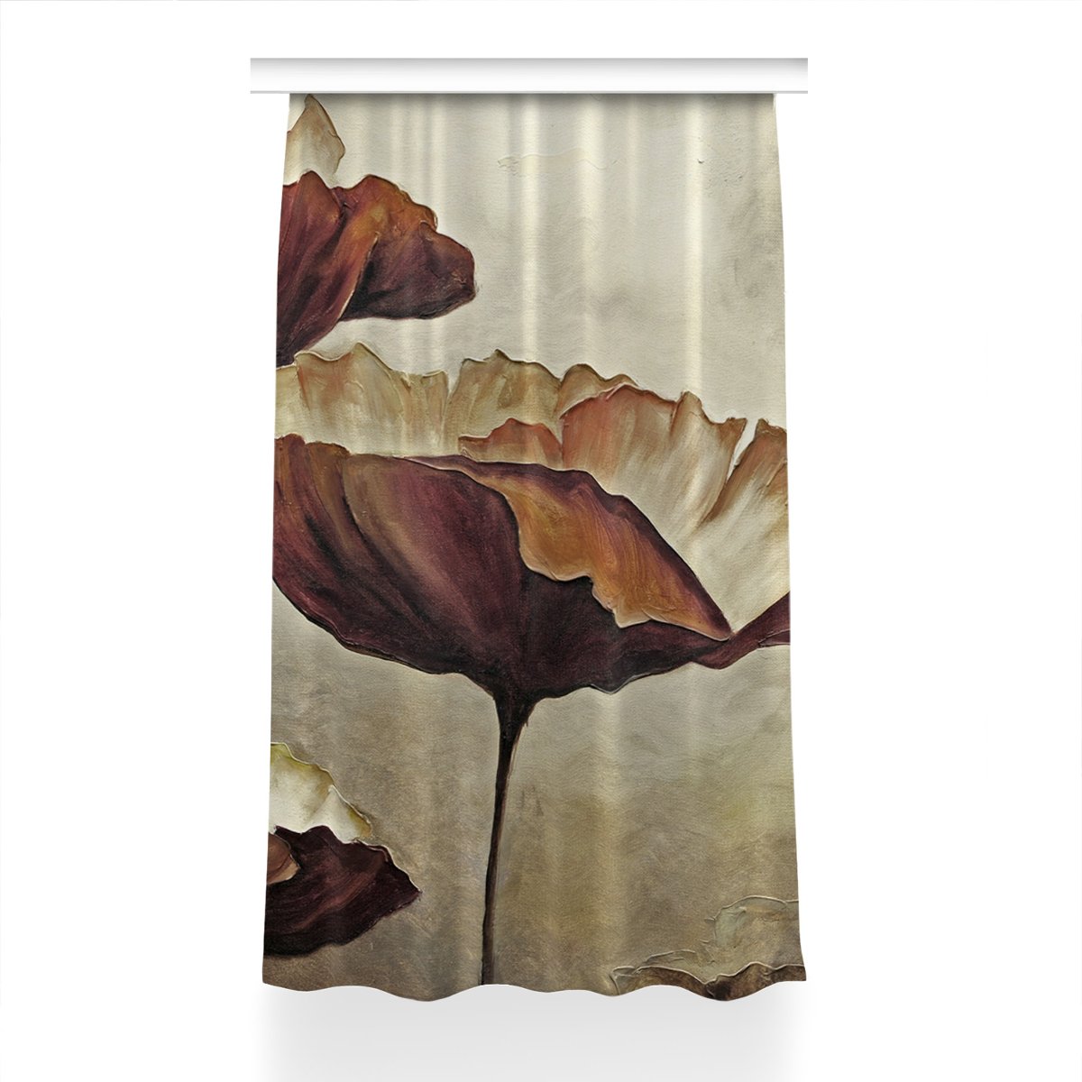 Zasłona na taśmę wzór 150x230 Malowanie duże maki, Fabricsy