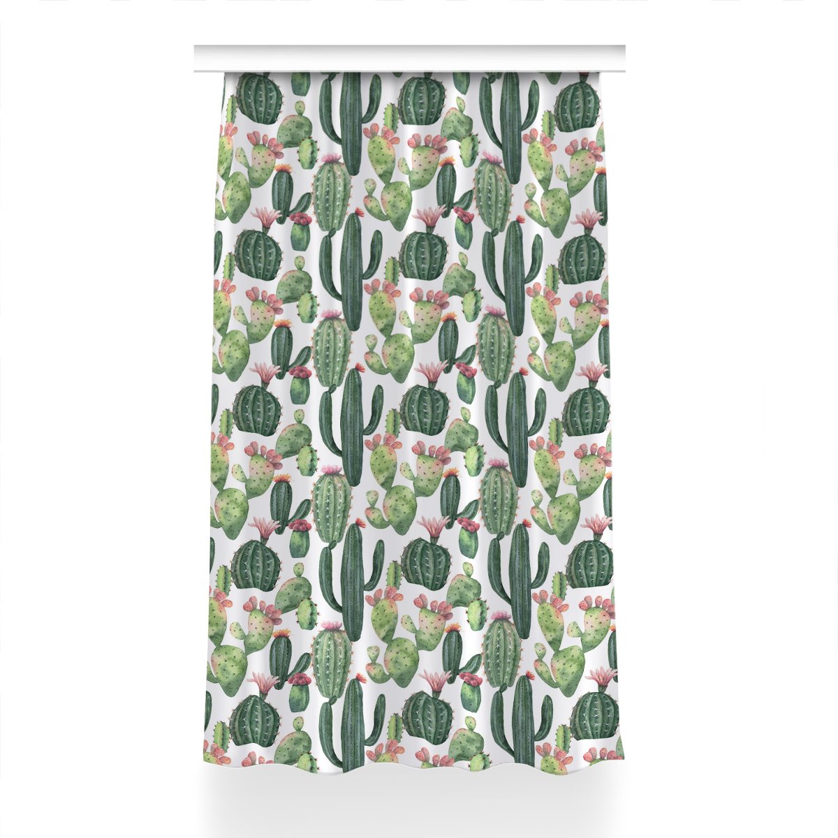 Zasłona z grafiką kolory 150x230 Kaktusy z kolcami, Fabricsy