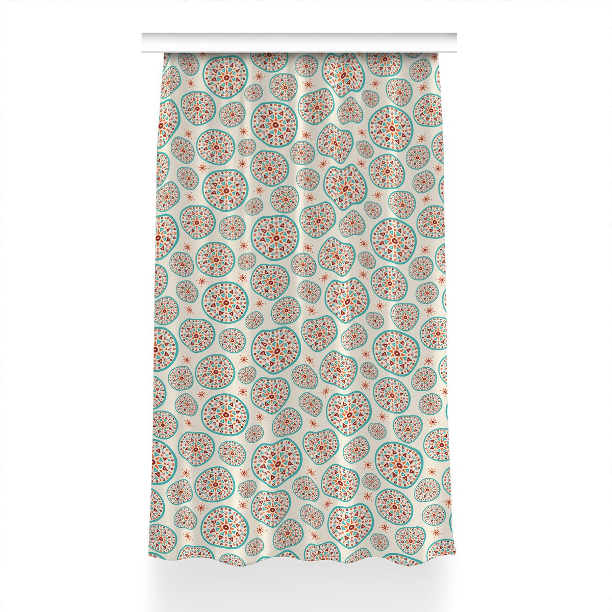 Zasłona z nadrukiem gotowa 150x230 Indyjska sztuka, Fabricsy