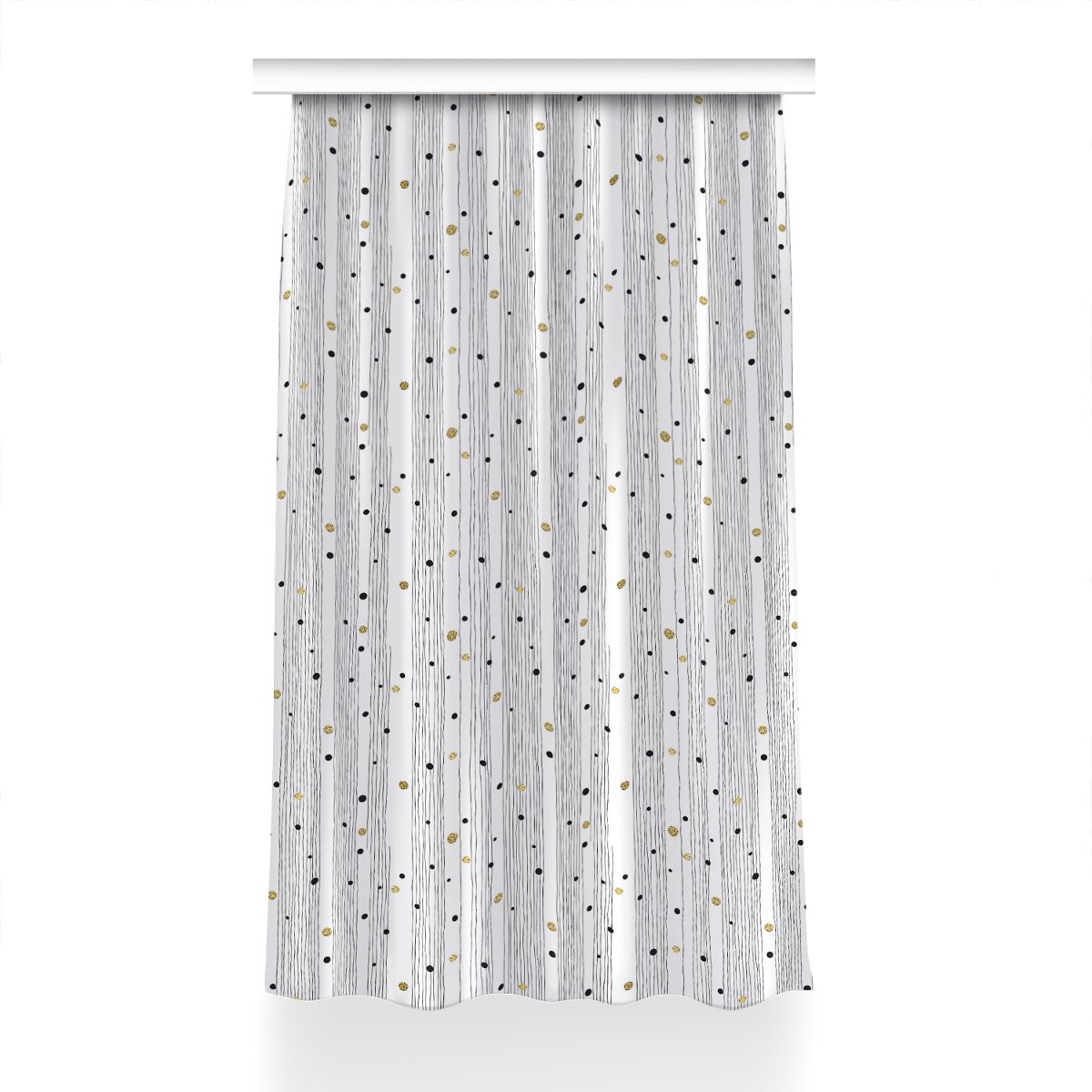 Zasłona gotowa do salonu 150x230 cm Cienkie linie, Fabricsy