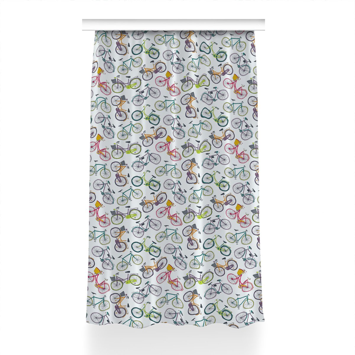 Zasłona z grafiką gotowa 150x230 Rowery miejskie, Fabricsy