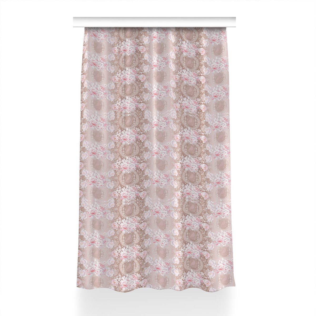 Zasłona gotowa dekor do salonu 150x230 Białe róże, Fabricsy