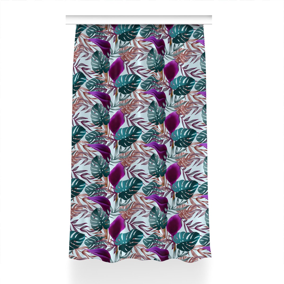 Zasłona do sypialni wzór 150x230 Tropikalne liście, Fabricsy