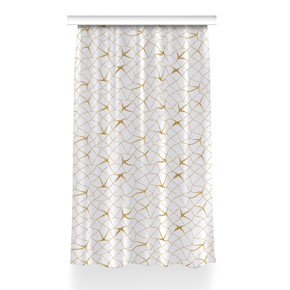 Zasłona z nadrukiem gotowa 150x230 Złota mozaika, Fabricsy