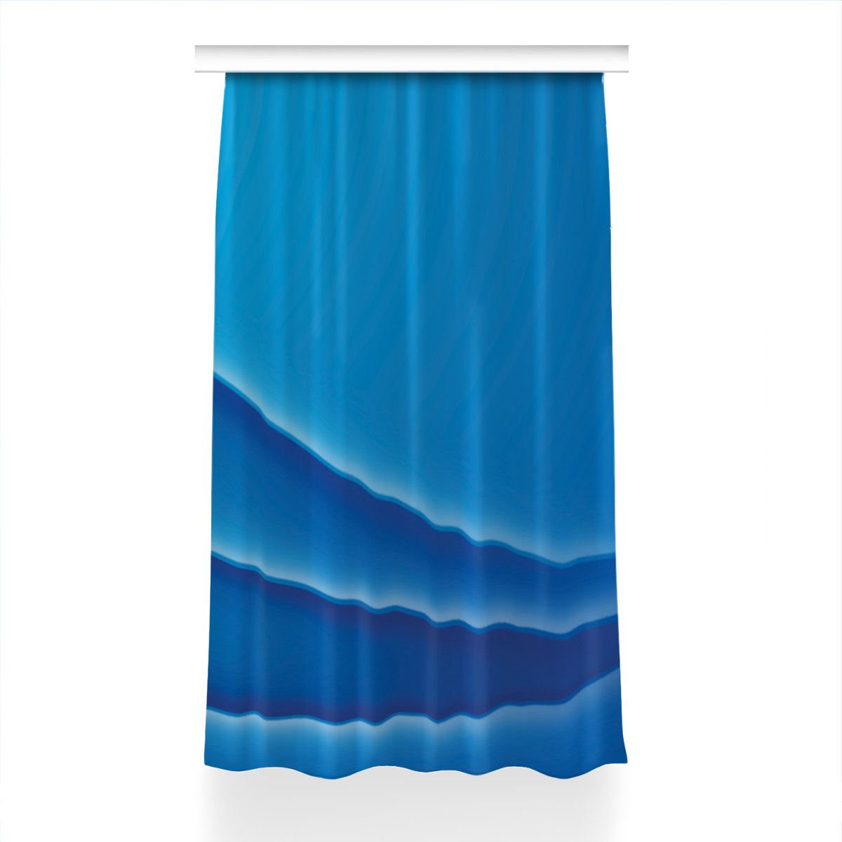 Zasłona gotowa Abstrakcja niebieski wzór 150x240, Fabricsy