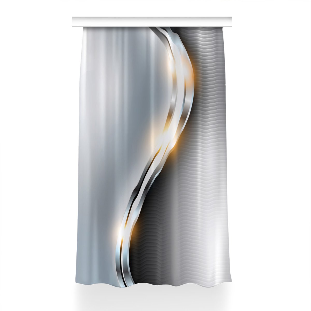 Zasłona gotowa Przejście srebrne dekor 150x240 cm, Fabricsy
