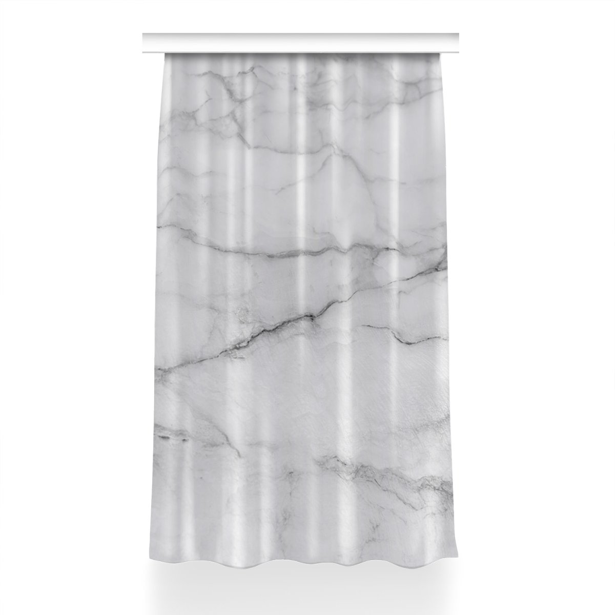 Zasłona klasyczna z grafiką Marmur szary 150x240, Fabricsy