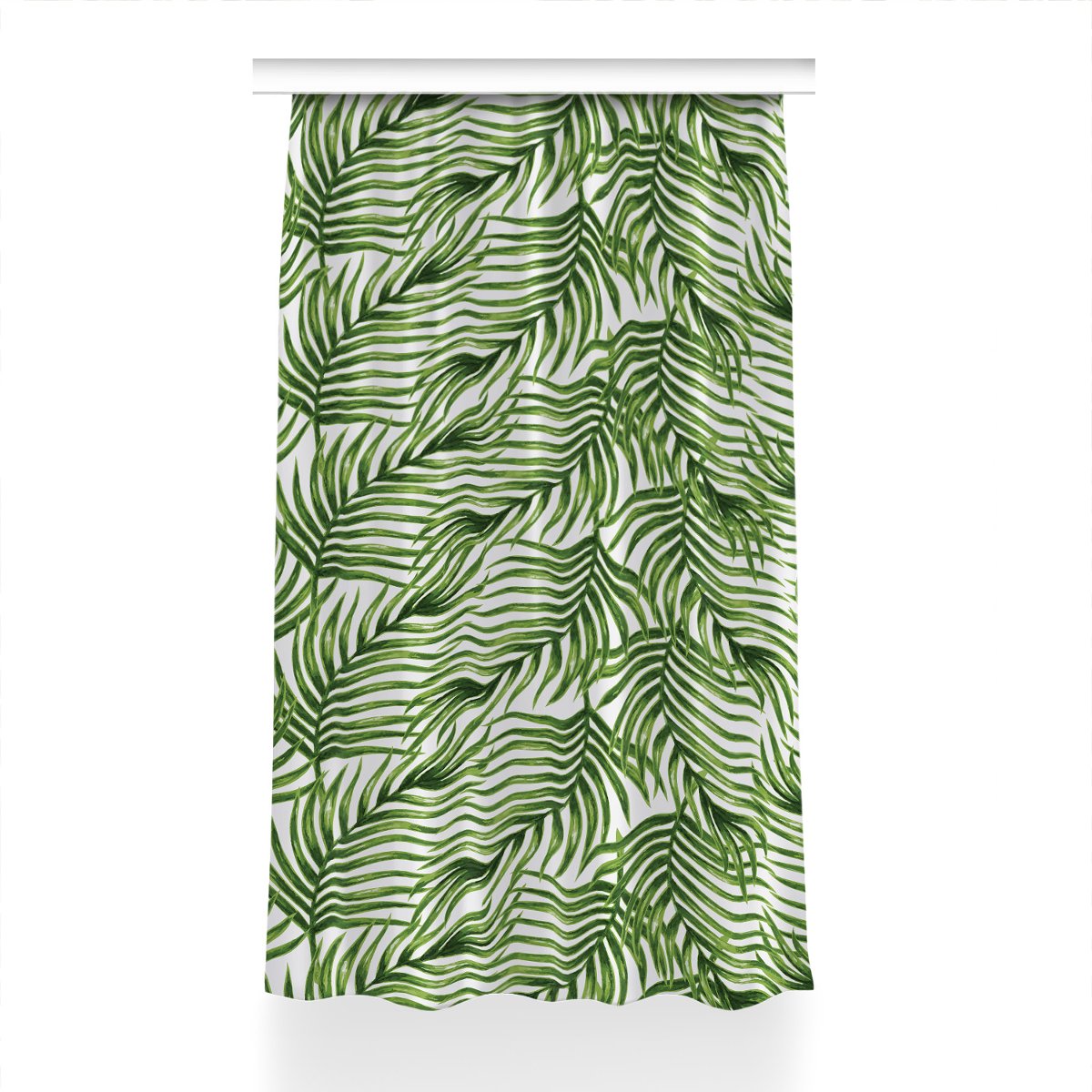 Zasłona klasyczna z grafiką Liść palmy 150x240 cm, Fabricsy