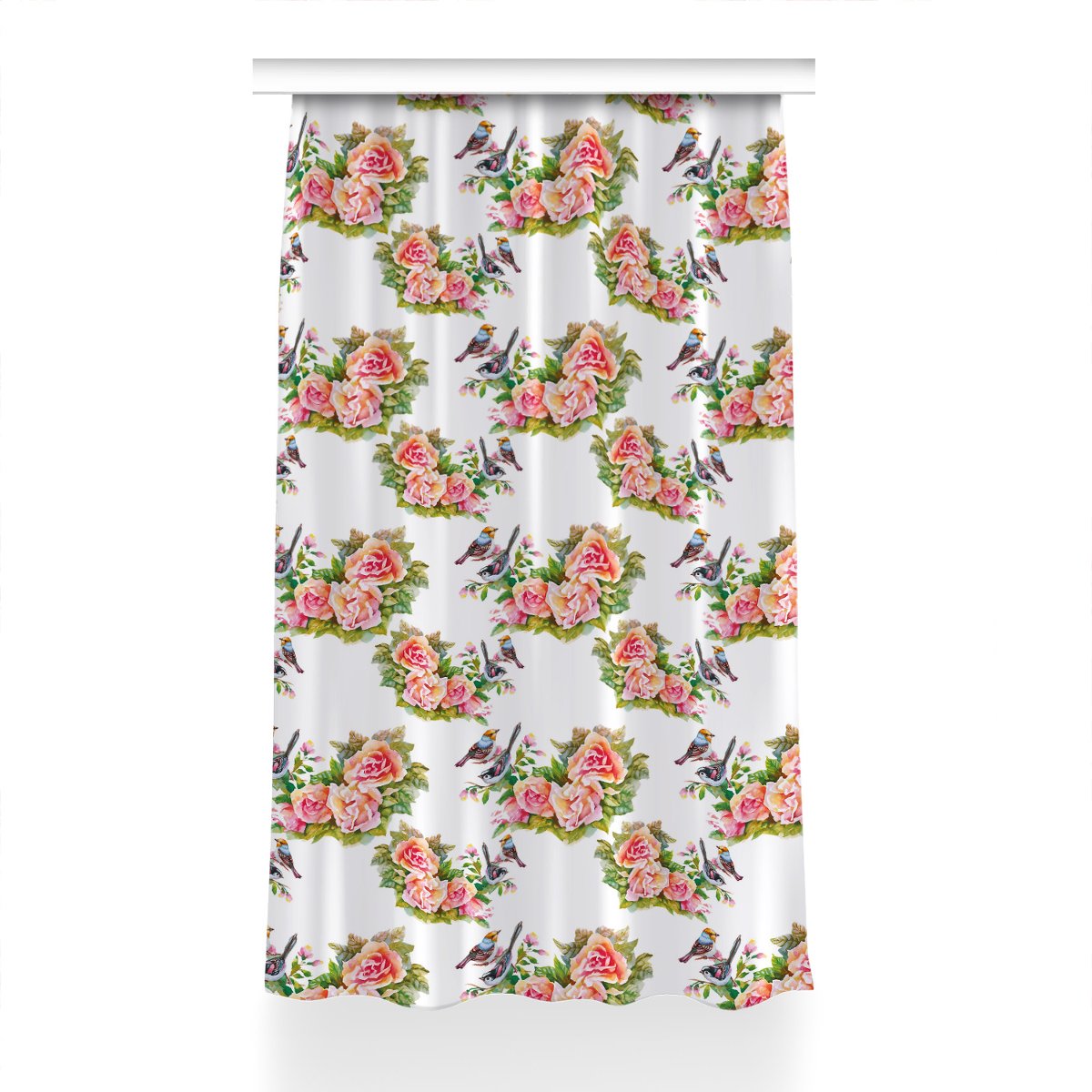 Zasłona dekor Ptaki na gałęzi do pokoju 150x240 cm, Fabricsy