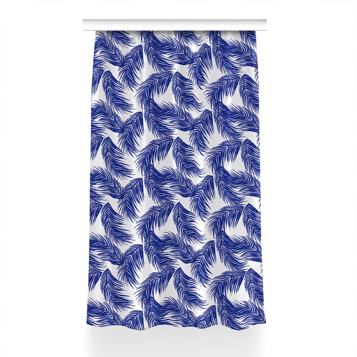 Zasłona gotowa Granatowy liść do sypialni 150x240, Fabricsy