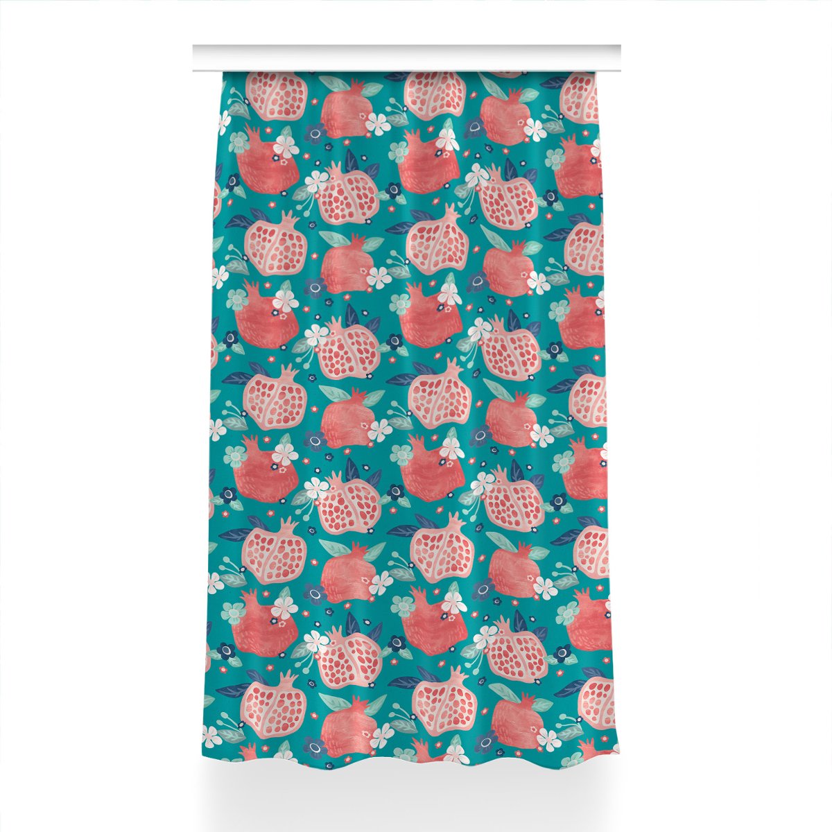 Zasłona przelotki do pokoju Granat dekor 150x240, Fabricsy