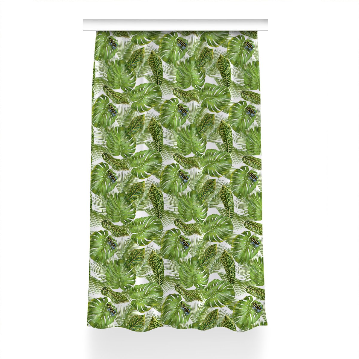 Zasłona klasyczna z grafiką Żaba na liściu 150x240, Fabricsy