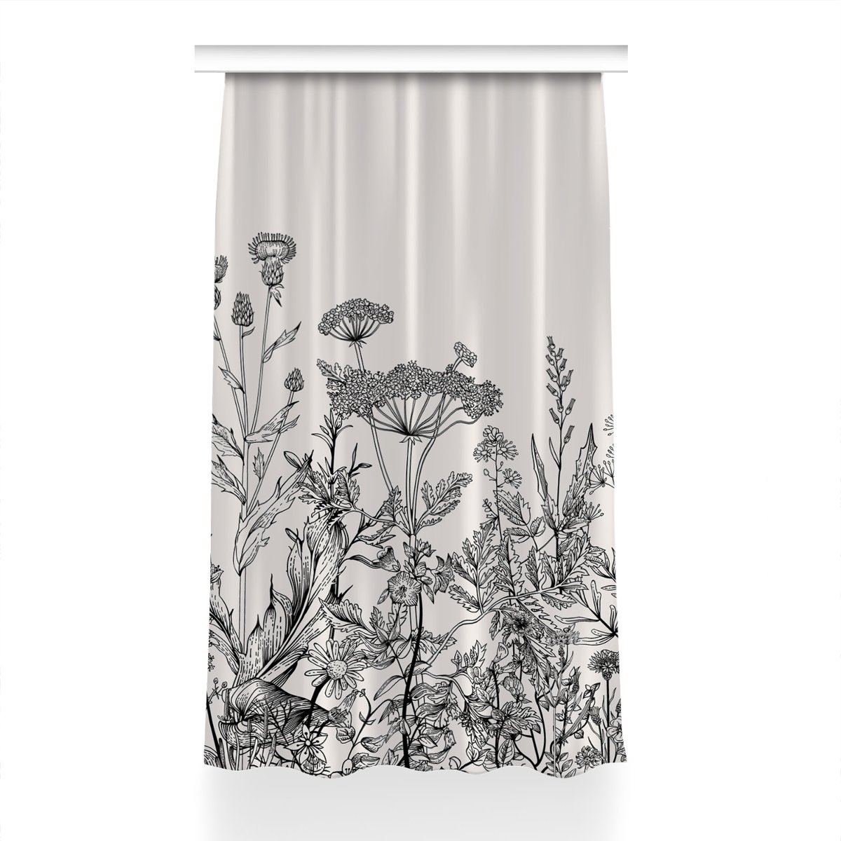 Zasłona z grafiką gotowa Polna łąka dekor 150x240, Fabricsy
