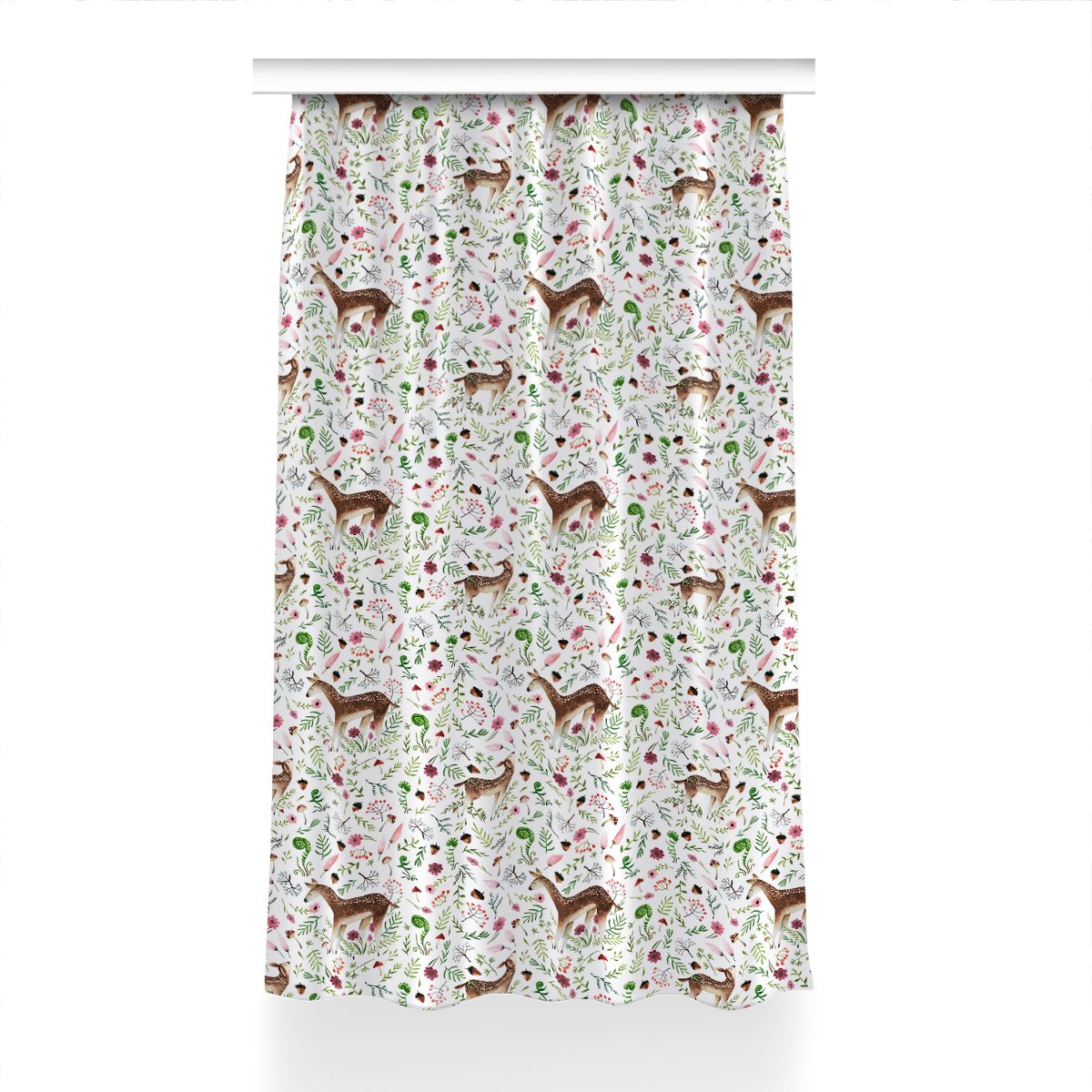 Zasłona przelotki do salonu Łania dekor 150x240 cm, Fabricsy