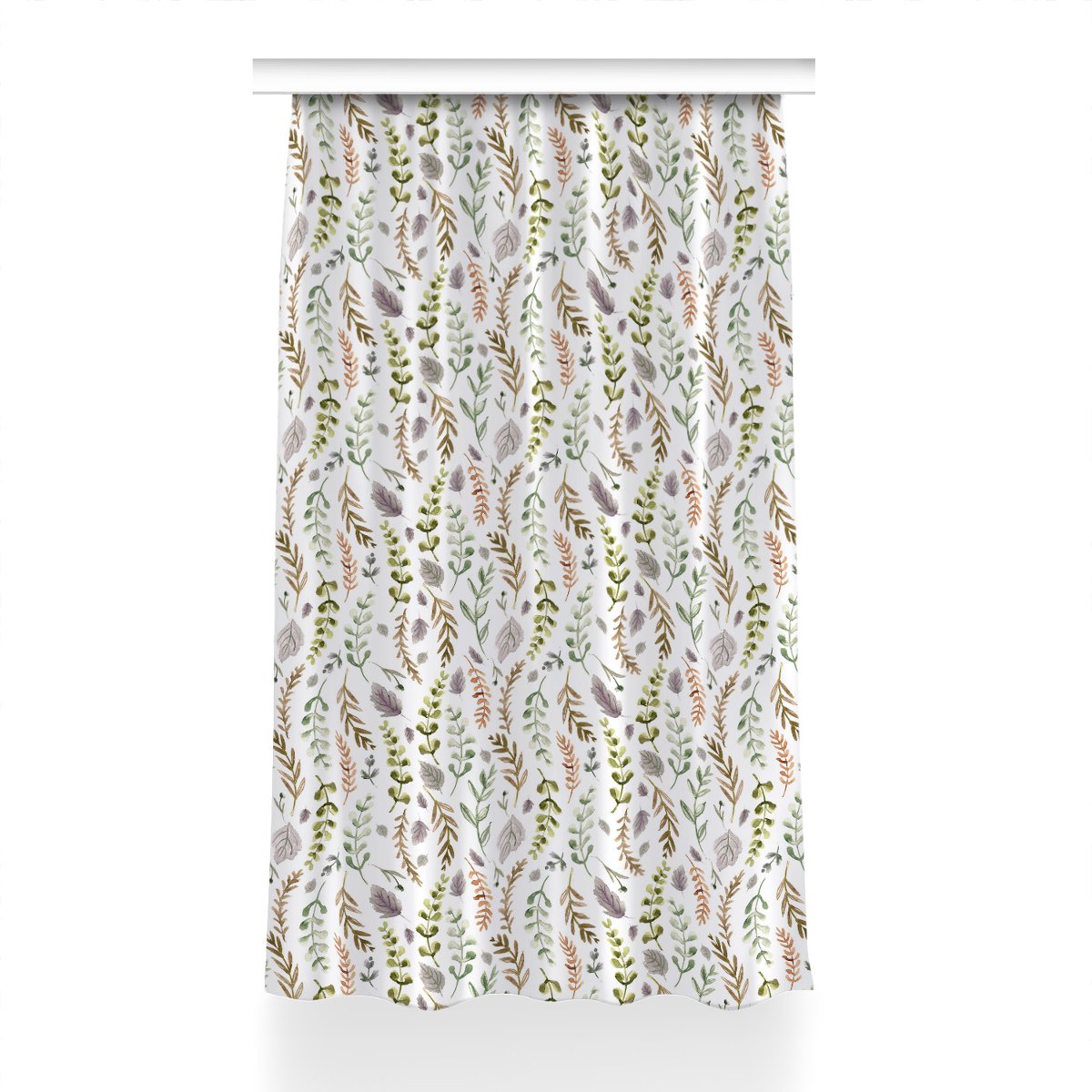 Zasłona z nadrukiem gotowa Kolorowe liście 150x240, Fabricsy