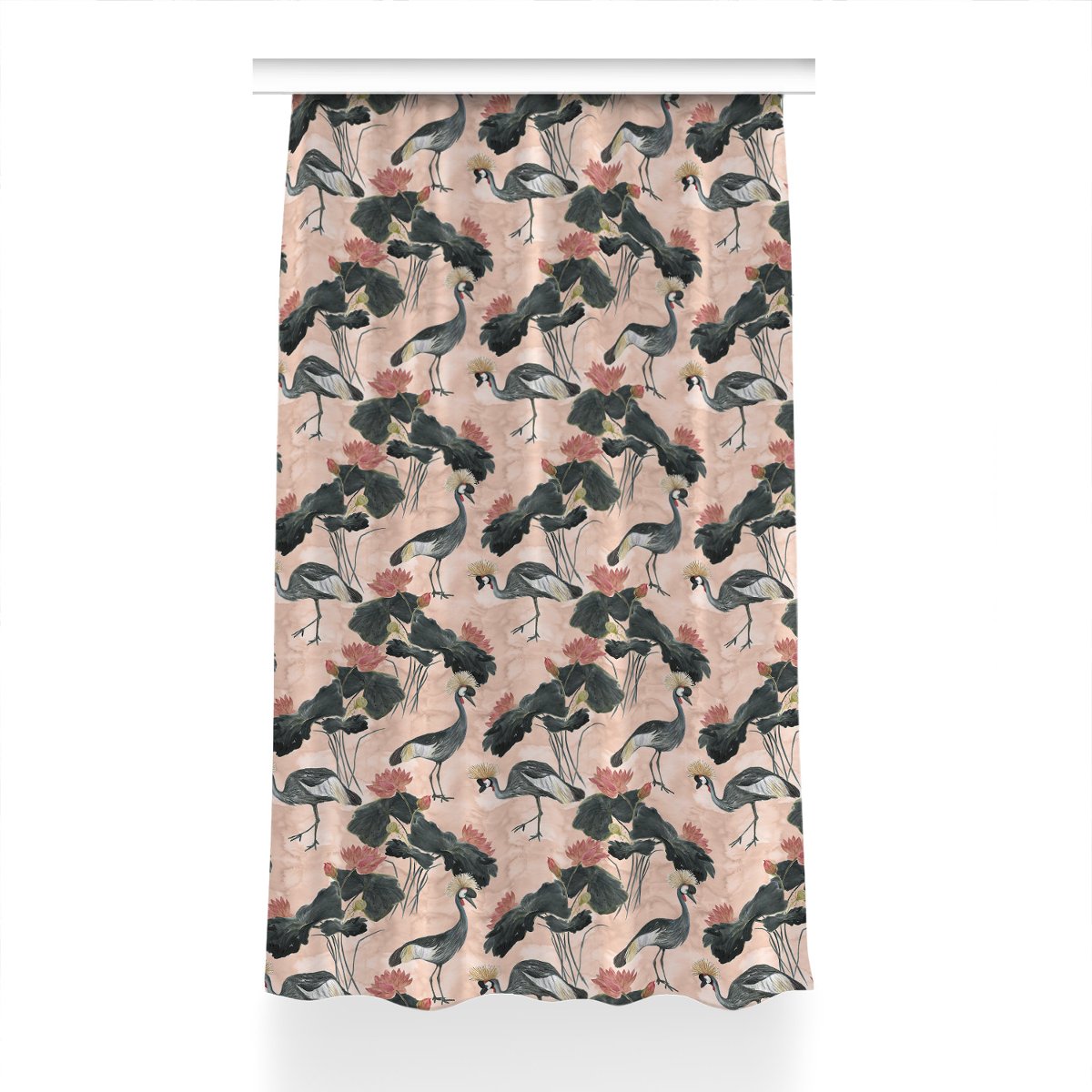 Zasłona przelotki Chińskie żurawie dekor 150x240, Fabricsy