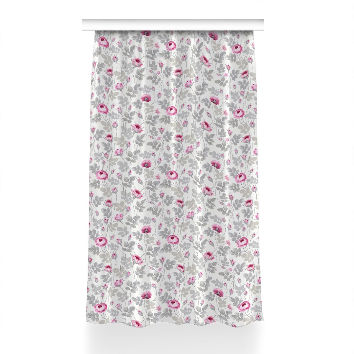Zasłona z grafiką gotowa Pastelowe Róże 150x240 cm, Fabricsy