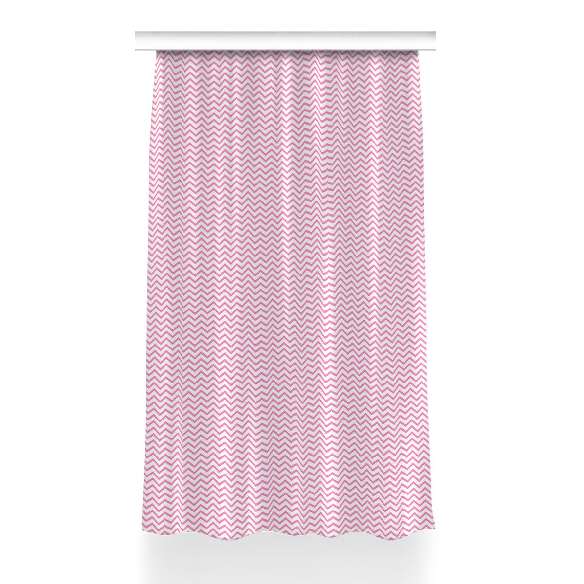 Zasłona klasyczna z grafiką Różowe zygzaki 150x240, Fabricsy