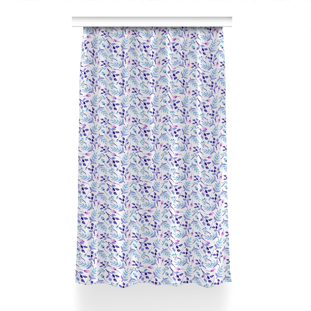 Zasłona z grafiką gotowa Fioletowe gałązki 150x240, Fabricsy