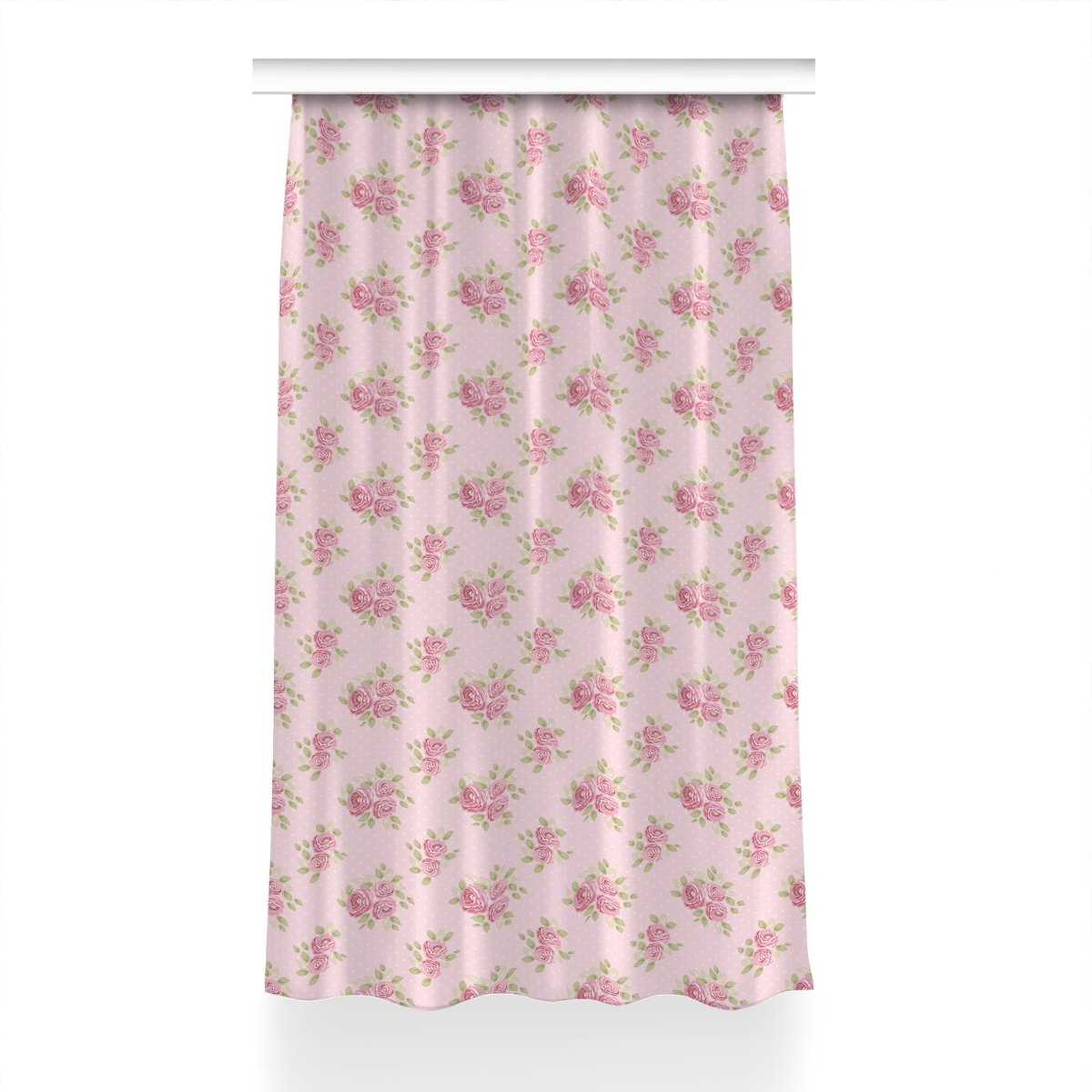 Zasłona gotowa Różowy bukiet do pokoju 150x240 cm, Fabricsy